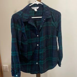 Old Navy black watch flannel